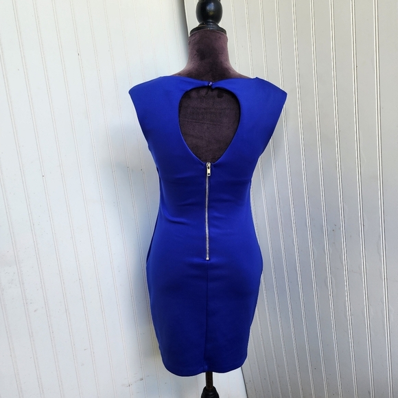 Speechless Junior's Formal Dress Blue Stretch Studded Bodycon Mini Sleveless  5 - Picture 7 of 16